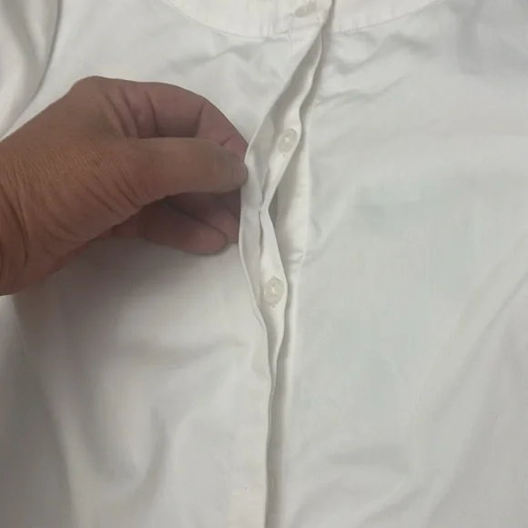 HALSTON Bell Sleeve White Top - Picture 4 of 10